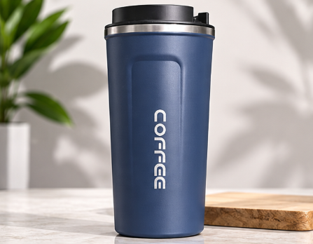 Premium Insulated Coffee Travel Mug – Flip Lid Tumbler