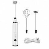 2 in 1 USB Rechargeable Coffee Beater-Black