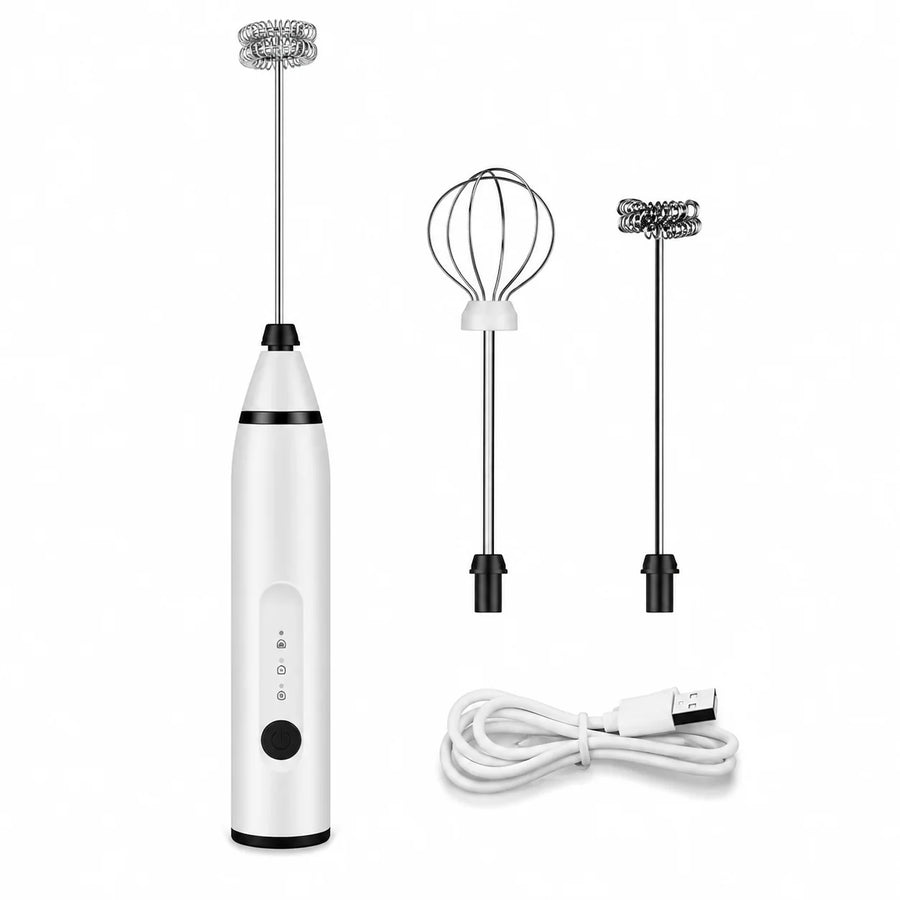 2 in 1 USB Rechargeable Coffee Beater-Black