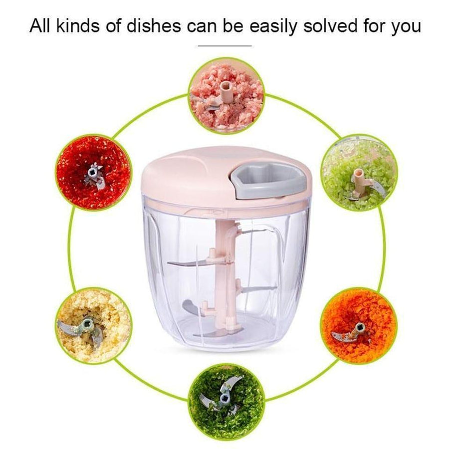 Manual Hand Operated Vegetable Chopper & Food Cutter