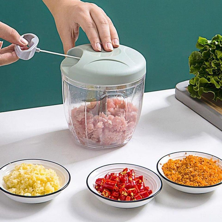 Manual Hand Operated Vegetable Chopper & Food Cutter