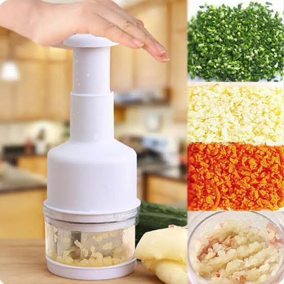 Manual Hand Press Vegetable Chopper – Mini Food Cutter