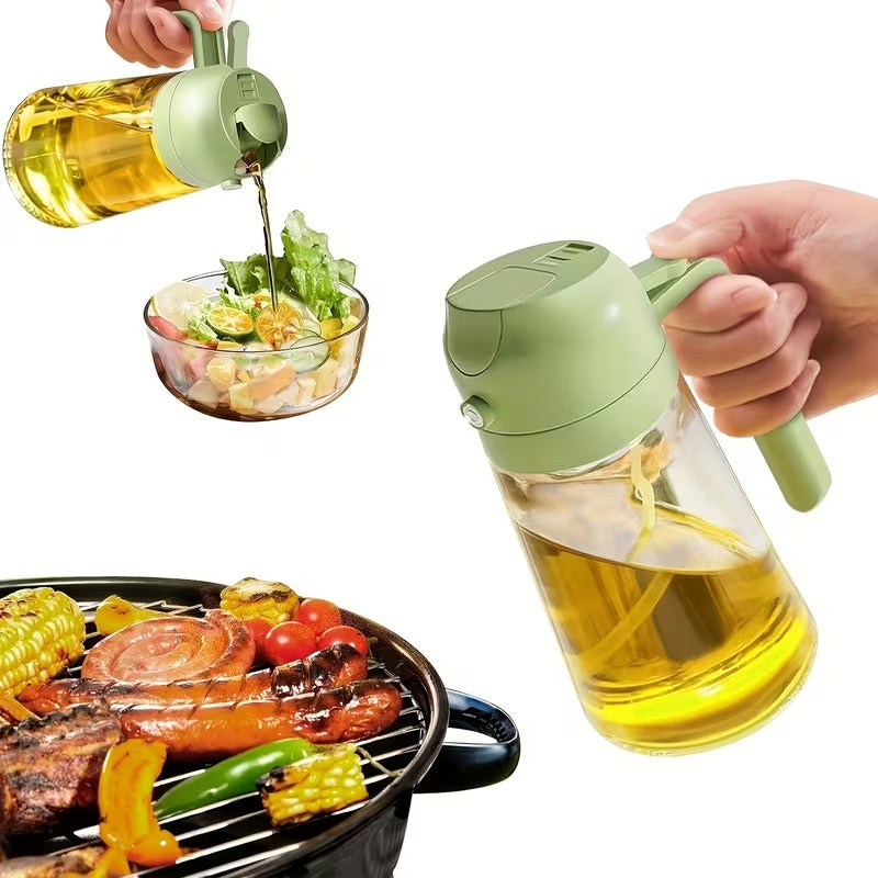 2-in-1 Oil Sprayer & Pourer Bottle – Kitchen Oil Dispenser