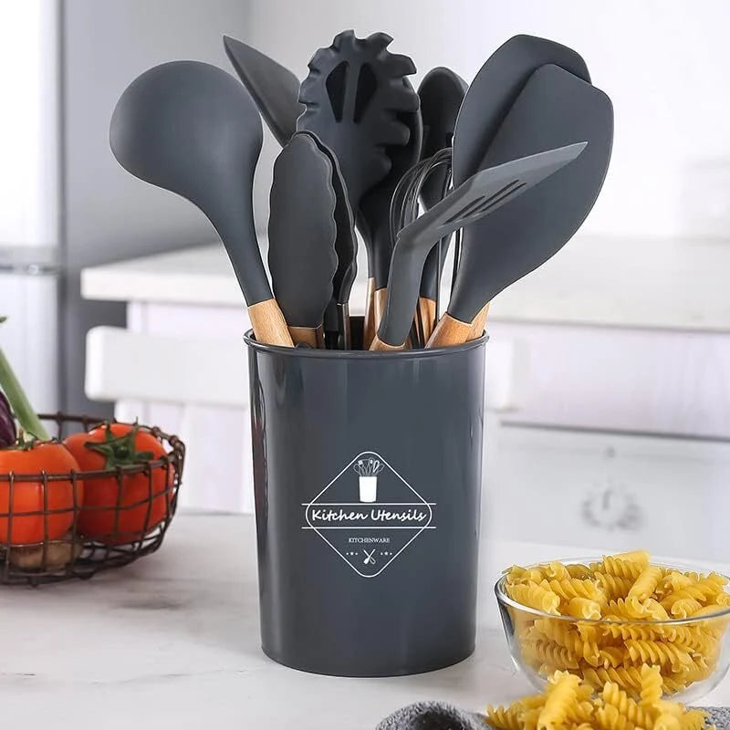 12-Piece Silicone Kitchen Utensils Set