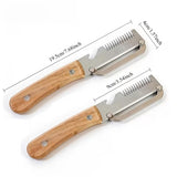 3-in-1 Multifunctional Vegetable and Fruit Peeler / Cutter with Wooden Handle and Bottle Opener